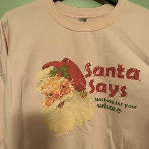 Pink Holiday Santa Sweatshirt